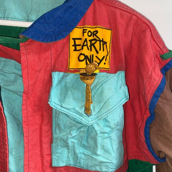 Vintage 70s/80s bright hippie bohemian Bali Baggus crazy jacket unisex one size - Picture 2 of 16